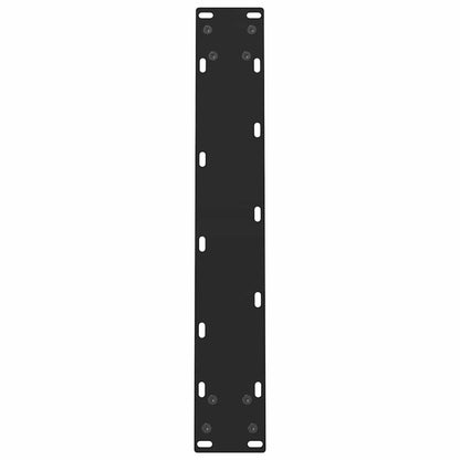 Gambe per tavolo da pranzo nere 2 pz 60x(72-73) cm in acciaio