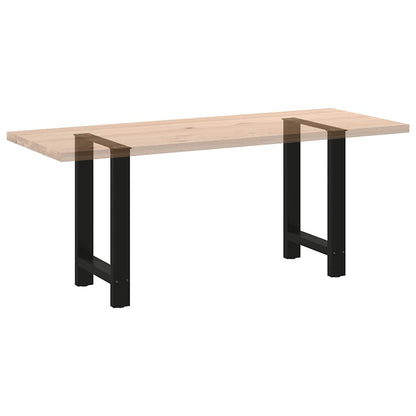 Gambe per tavolo da pranzo nere 2 pz 60x(72-73) cm in acciaio