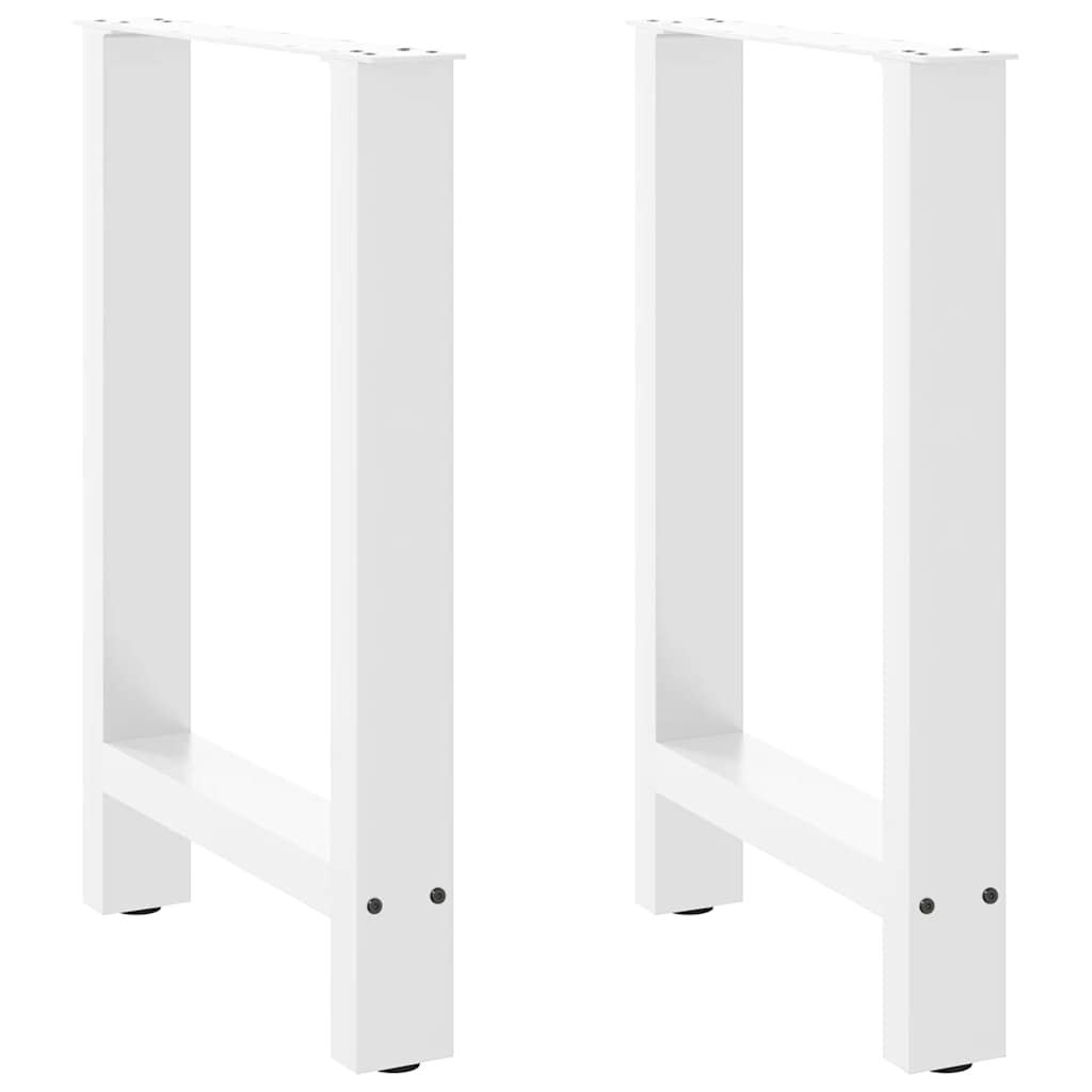 Gambe per Tavolino Bianco 2 pz 60x(72-73) cm Acciaio - homemem39