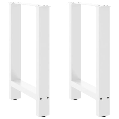 Gambe per Tavolino Bianco 2 pz 60x(72-73) cm Acciaio - homemem39