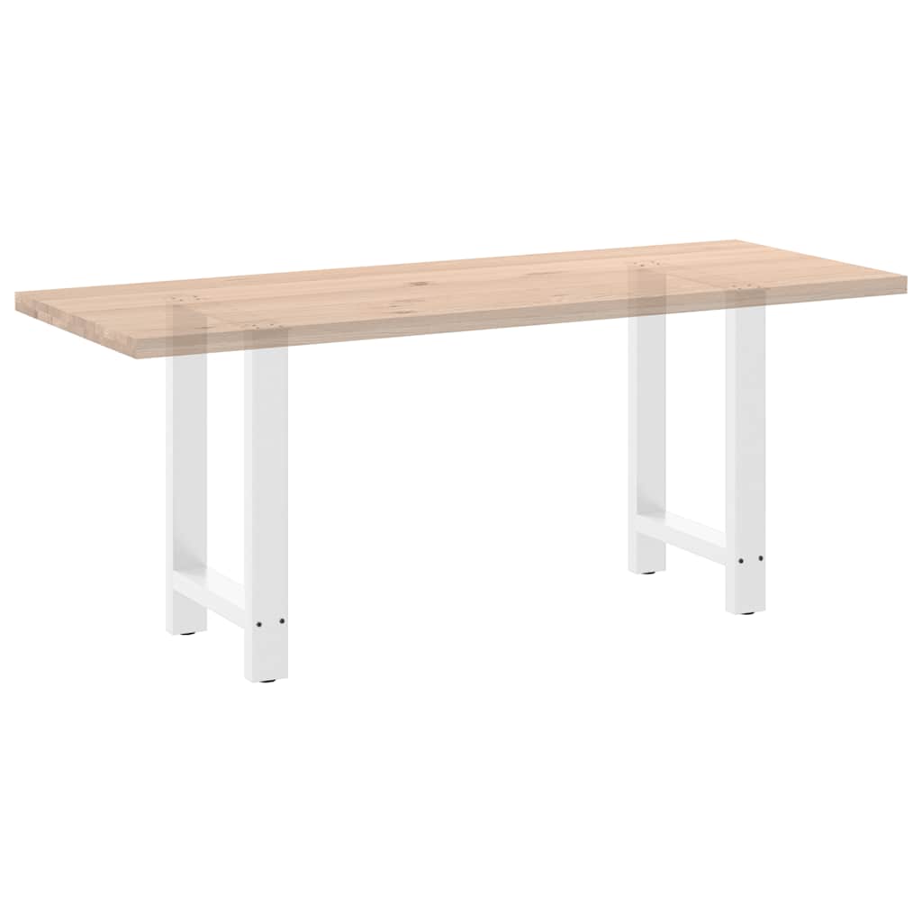 Gambe per Tavolino Bianco 2 pz 60x(72-73) cm Acciaio - homemem39