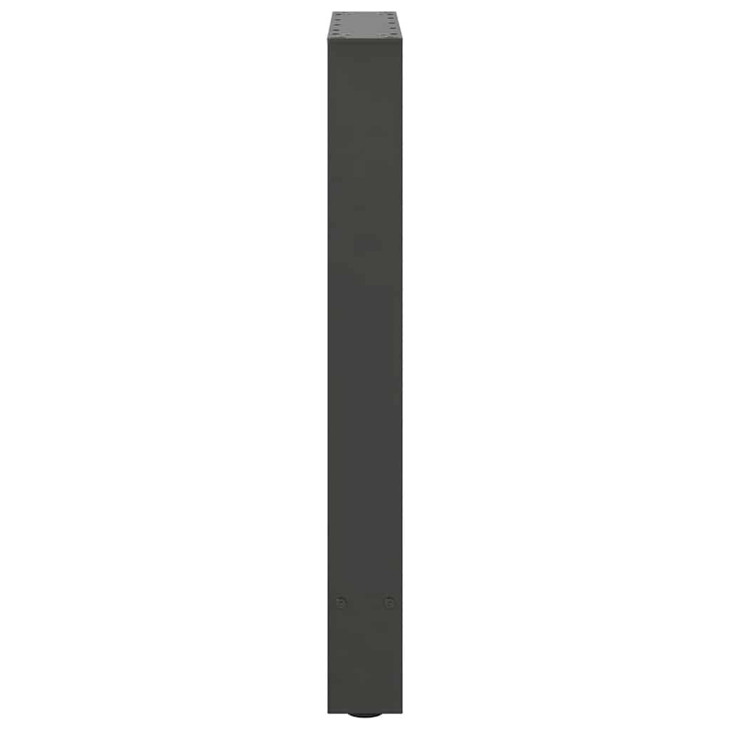 Gambe per tavolo da pranzo antracite 2 pz 60x(72-73) cm