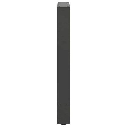 Gambe per tavolo da pranzo antracite 2 pz 60x(72-73) cm