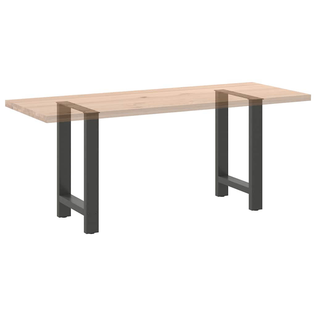 Gambe per tavolo da pranzo antracite 2 pz 60x(72-73) cm