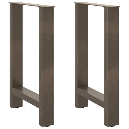 Gambe per Tavolino Naturale 2 pz 60x(72-73) cm Acciaio - homemem39
