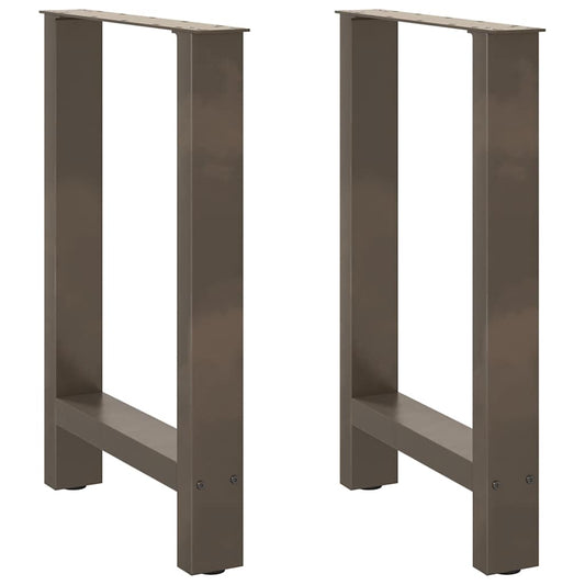 Gambe per Tavolino Naturale 2 pz 60x(72-73) cm Acciaio - homemem39