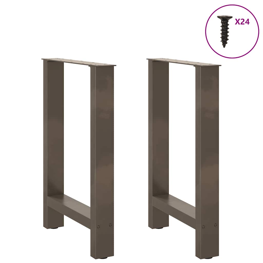 Gambe per Tavolino Naturale 2 pz 60x(72-73) cm Acciaio - homemem39