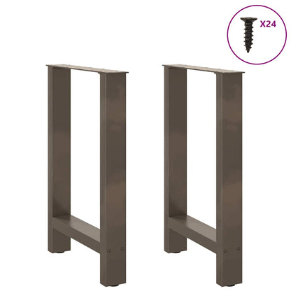 Gambe per Tavolino Naturale 2 pz 60x(72-73) cm Acciaio - homemem39