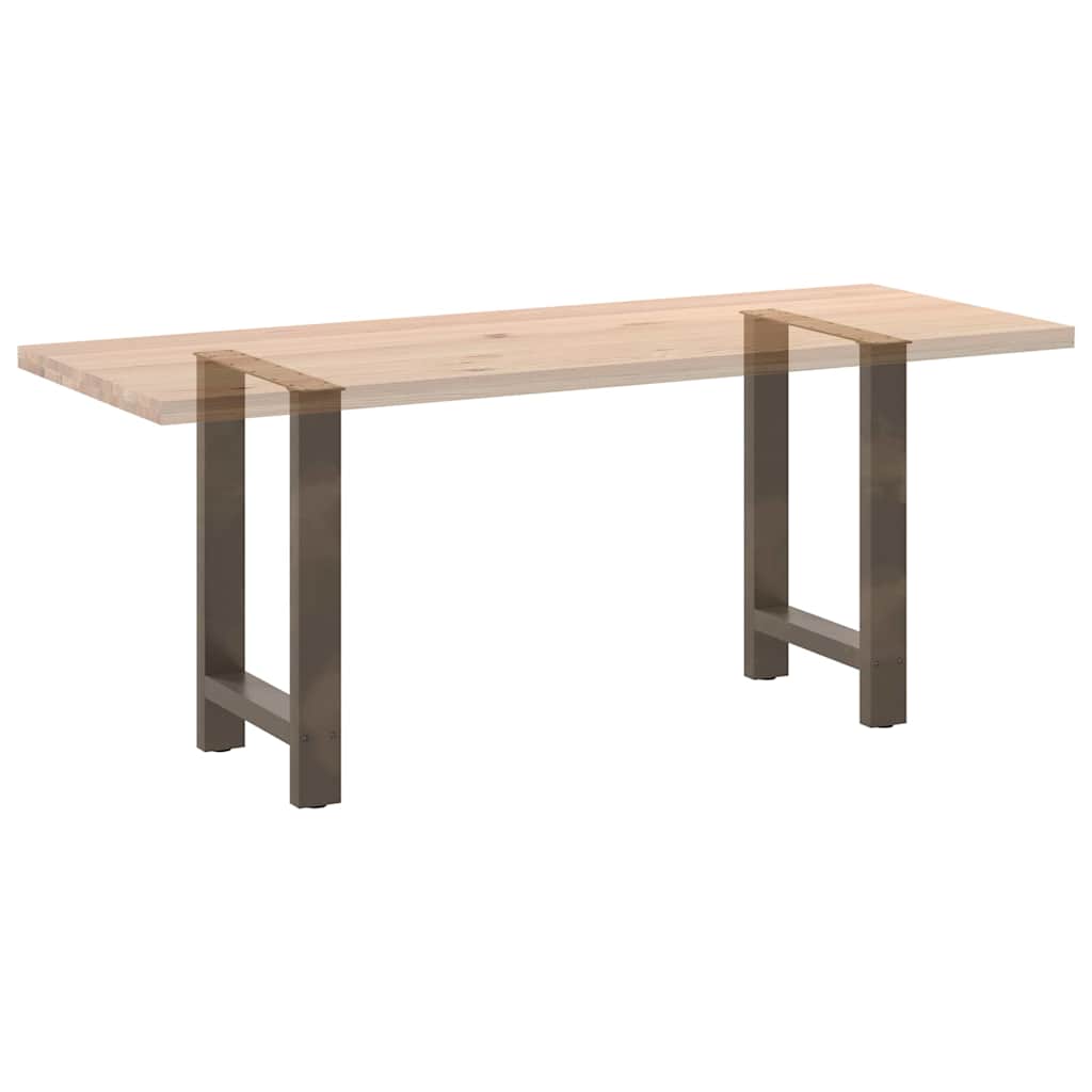 Gambe per Tavolino Naturale 2 pz 60x(72-73) cm Acciaio - homemem39
