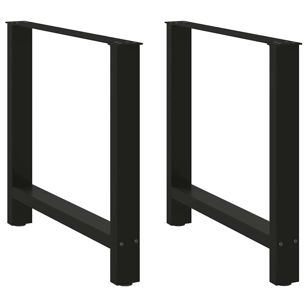 Gambe per Tavolino Nero 2 pz 70x(72-73) cm Acciaio - homemem39