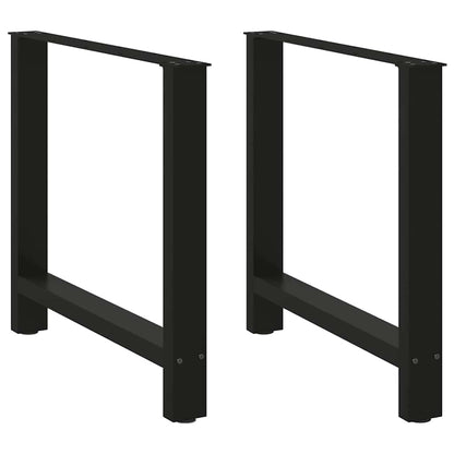 Gambe per Tavolino Nero 2 pz 70x(72-73) cm Acciaio - homemem39