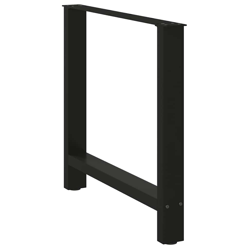 Gambe per Tavolino Nero 2 pz 70x(72-73) cm Acciaio - homemem39