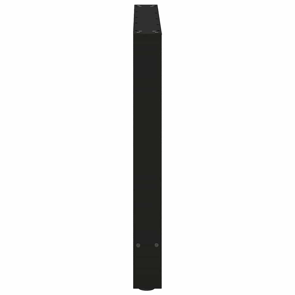 Gambe per Tavolino Nero 2 pz 70x(72-73) cm Acciaio - homemem39