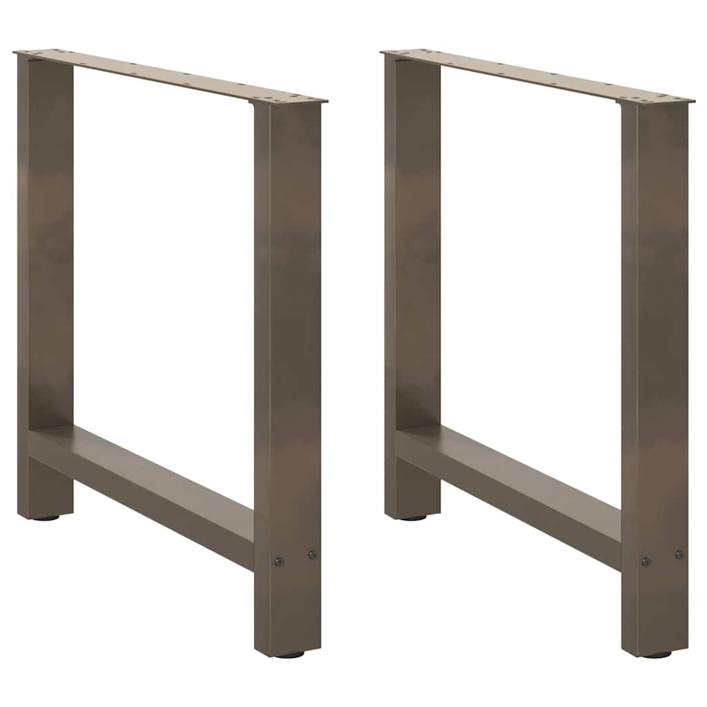 Gambe per Tavolino Naturale 2 pz 70x(72-73) cm Acciaio - homemem39