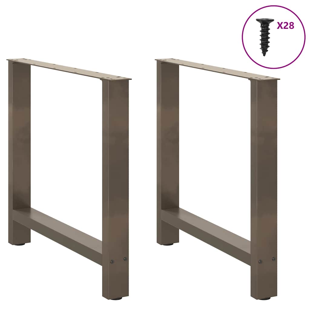 Gambe per Tavolino Naturale 2 pz 70x(72-73) cm Acciaio - homemem39