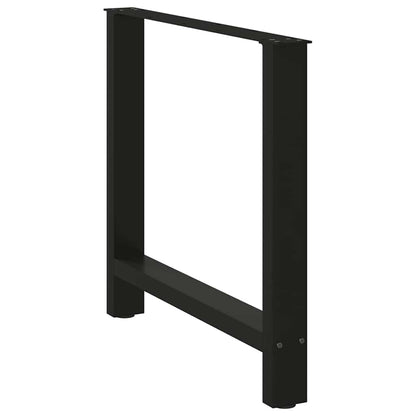 Gambe per Tavolino Nero 2 pz 80x(72-73) cm Acciaio - homemem39