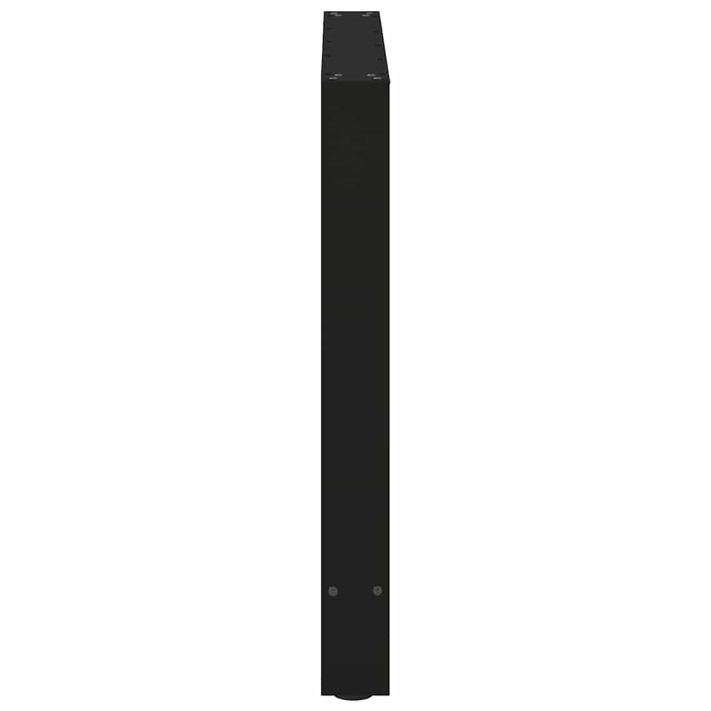 Gambe per Tavolino Nero 2 pz 80x(72-73) cm Acciaio - homemem39