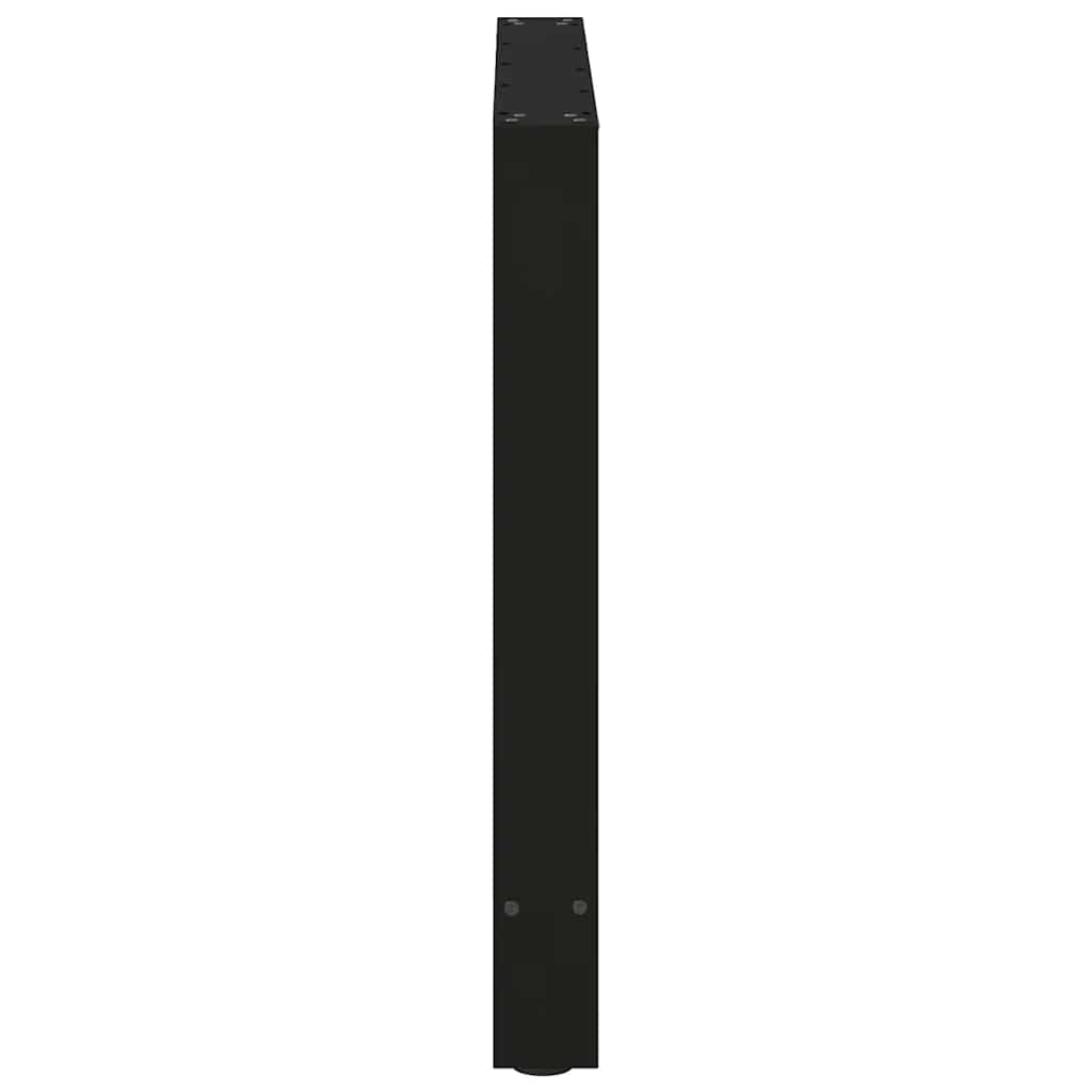 Gambe per tavolo da pranzo nere 2 pz 80x(72-73) cm in acciaio