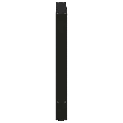 Gambe per tavolo da pranzo nere 2 pz 80x(72-73) cm in acciaio