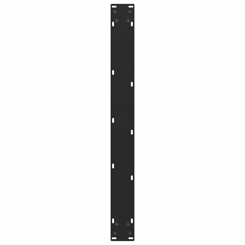 Gambe per tavolo da pranzo nere 2 pz 80x(72-73) cm in acciaio