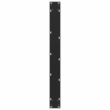 Gambe per tavolo da pranzo nere 2 pz 80x(72-73) cm in acciaio