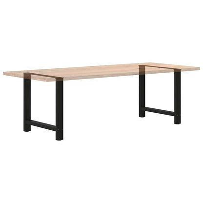 Gambe per tavolo da pranzo nere 2 pz 80x(72-73) cm in acciaio