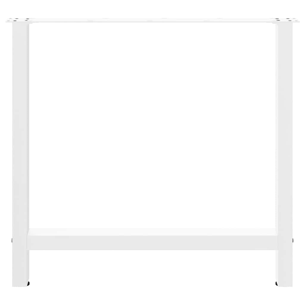 Gambe per Tavolino Bianco 2 pz 80x(72-73) cm Acciaio - homemem39