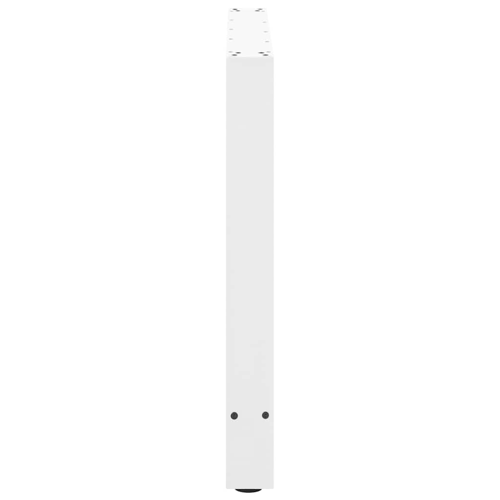 Gambe per tavolo da pranzo bianche 2 pz 80x(72-73)cm in acciaio