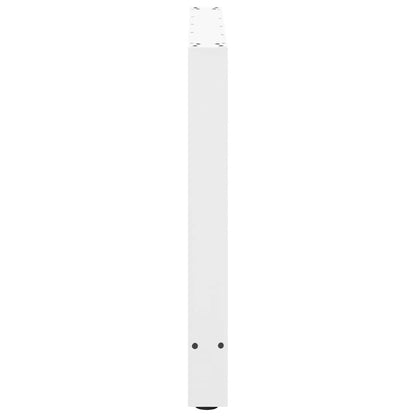 Gambe per tavolo da pranzo bianche 2 pz 80x(72-73)cm in acciaio