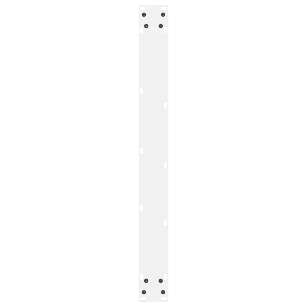 Gambe per tavolo da pranzo bianche 2 pz 80x(72-73)cm in acciaio