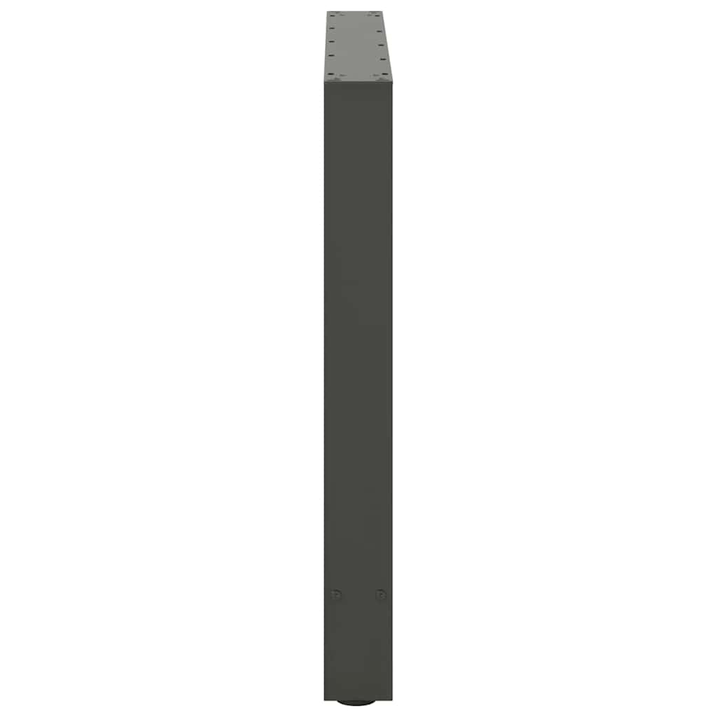 Gambe per tavolo da pranzo antracite 2 pz 80x(72-73) cm