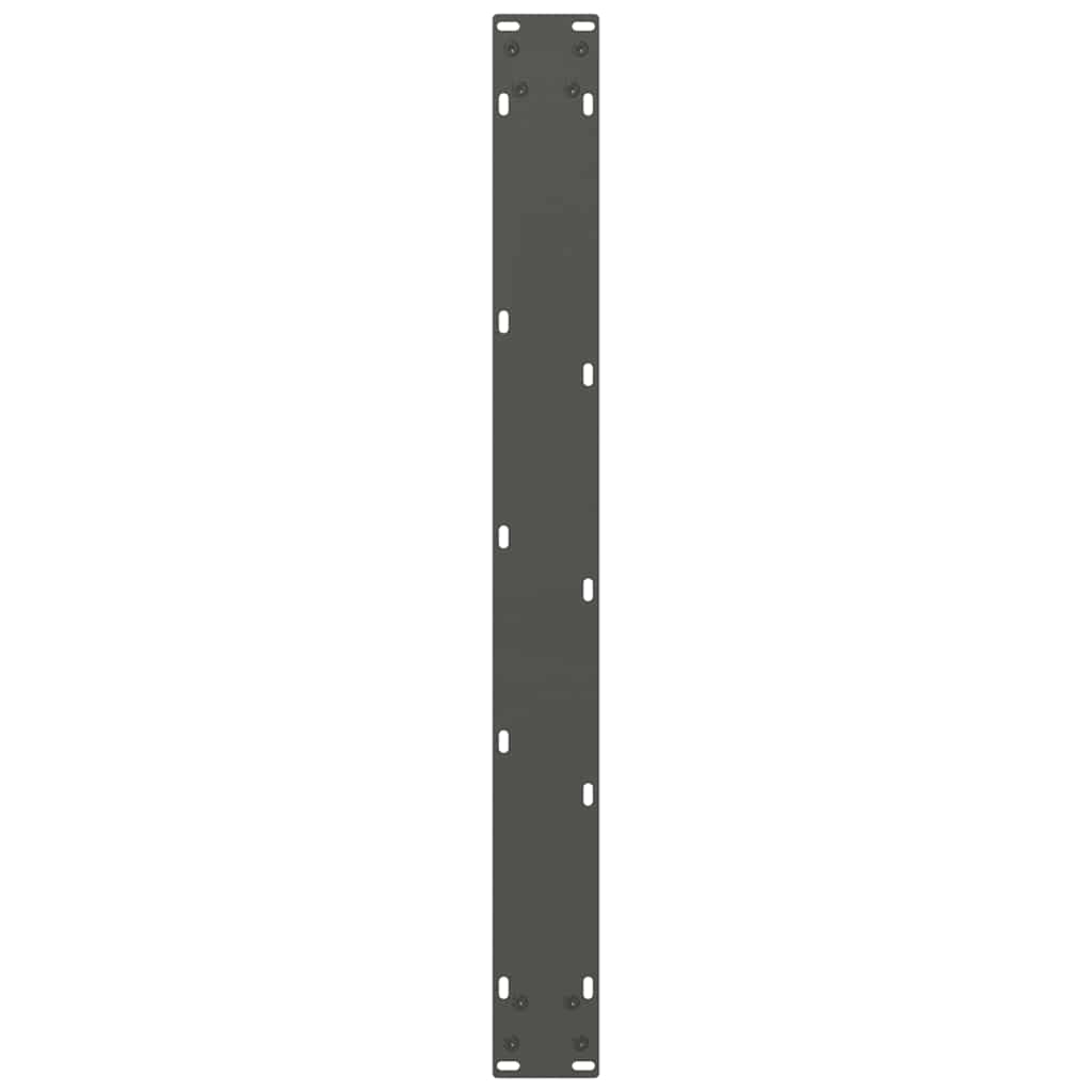 Gambe per tavolo da pranzo antracite 2 pz 80x(72-73) cm