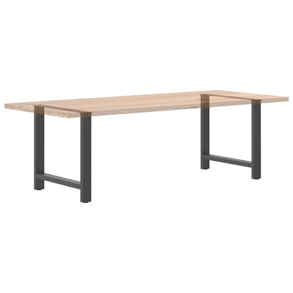 Gambe per tavolo da pranzo antracite 2 pz 80x(72-73) cm