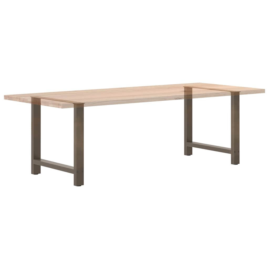 Gambe per Tavolino Naturale 2 pz 80x(72-73) cm Acciaio - homemem39