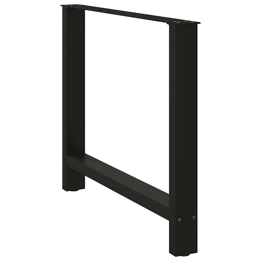 Gambe per Tavolino Nero 2 pz 90x(72-73) cm Acciaio - homemem39