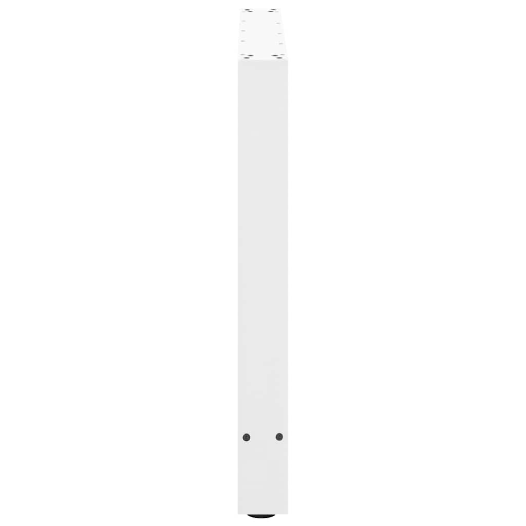 Gambe per tavolo da pranzo bianche 2 pz 90x(72-73)cm in acciaio