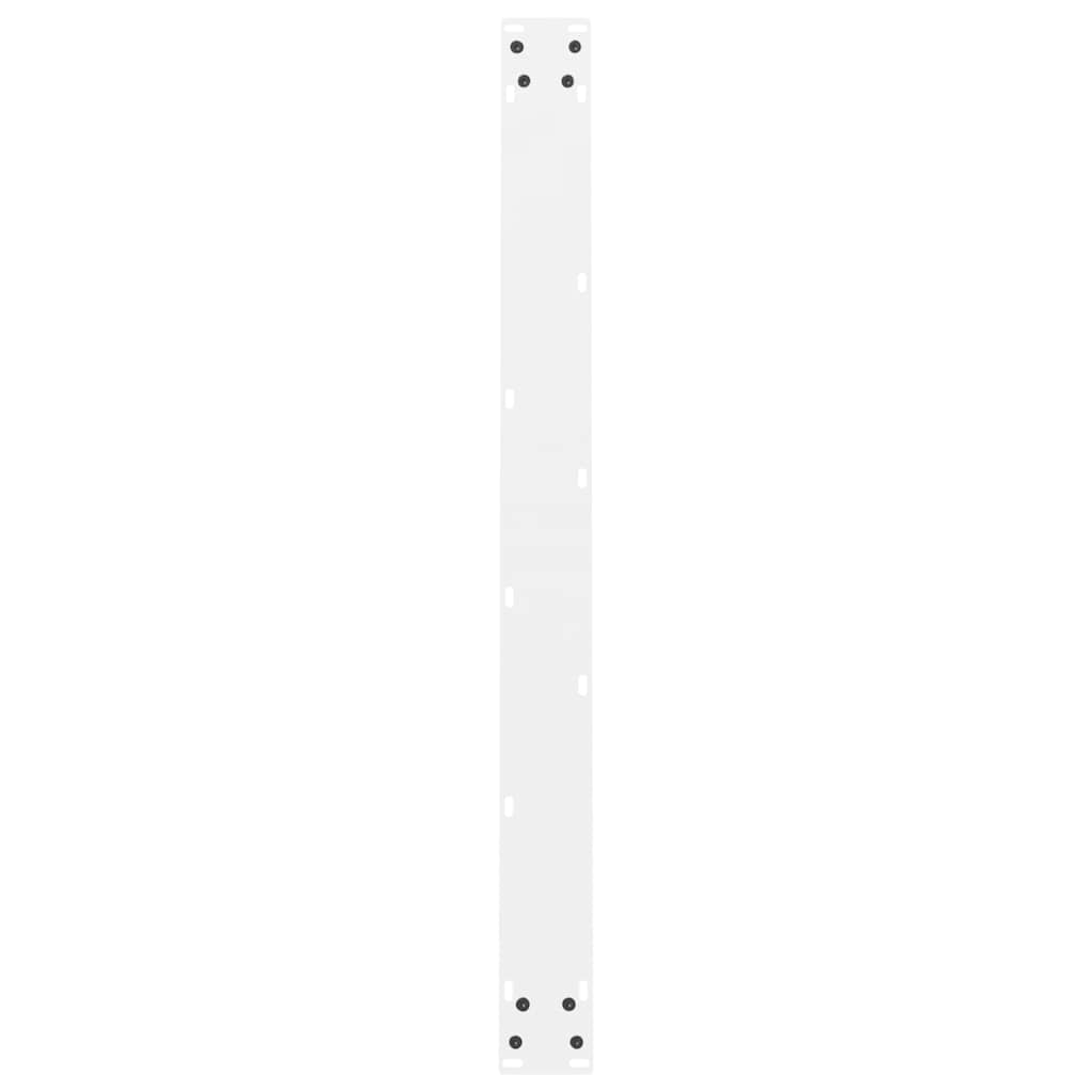 Gambe per tavolo da pranzo bianche 2 pz 90x(72-73)cm in acciaio
