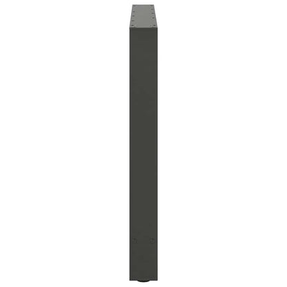 Gambe per tavolo da pranzo antracite 2 pz 90x(72-73) cm