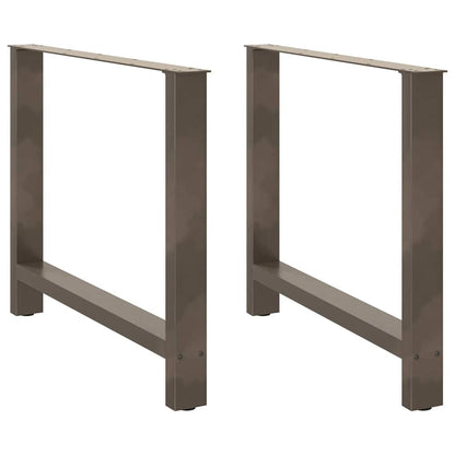 Gambe per Tavolino Naturale 2 pz 90x(72-73) cm Acciaio - homemem39