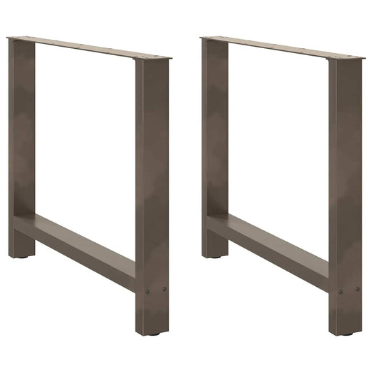 Gambe per Tavolino Naturale 2 pz 90x(72-73) cm Acciaio - homemem39