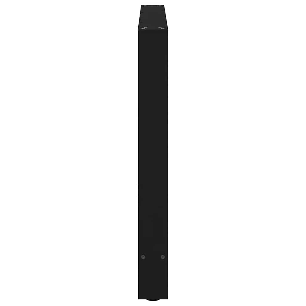 Gambe per tavolo da pranzo nere 2 pz 100x(72-73) cm in acciaio