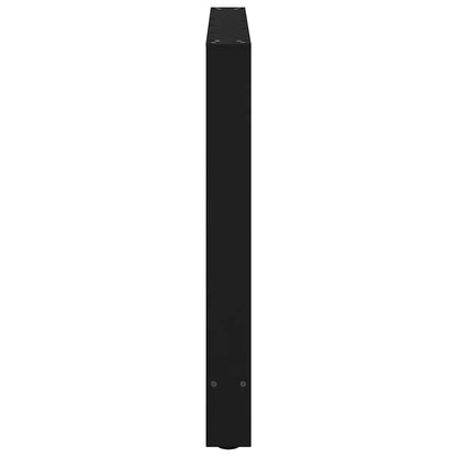 Gambe per tavolo da pranzo nere 2 pz 100x(72-73) cm in acciaio