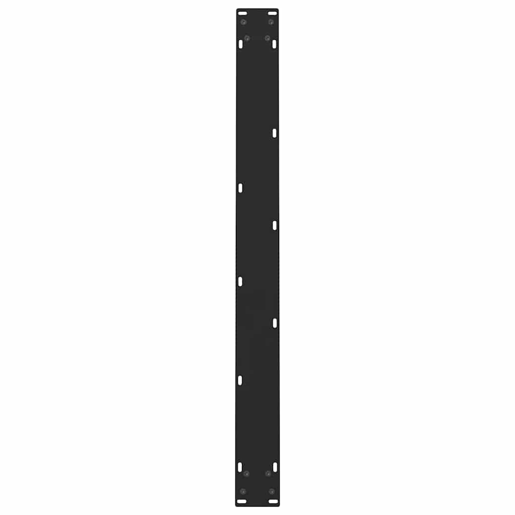 Gambe per tavolo da pranzo nere 2 pz 100x(72-73) cm in acciaio