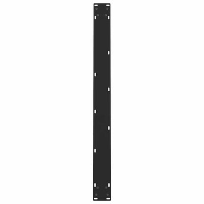 Gambe per tavolo da pranzo nere 2 pz 100x(72-73) cm in acciaio
