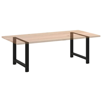 Gambe per tavolo da pranzo nere 2 pz 100x(72-73) cm in acciaio
