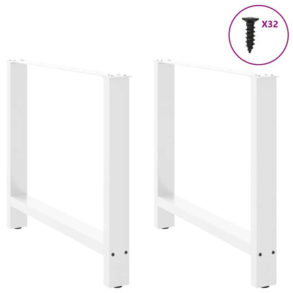 Gambe per tavolo da pranzo bianche 2 pz 100x(72-73) cm