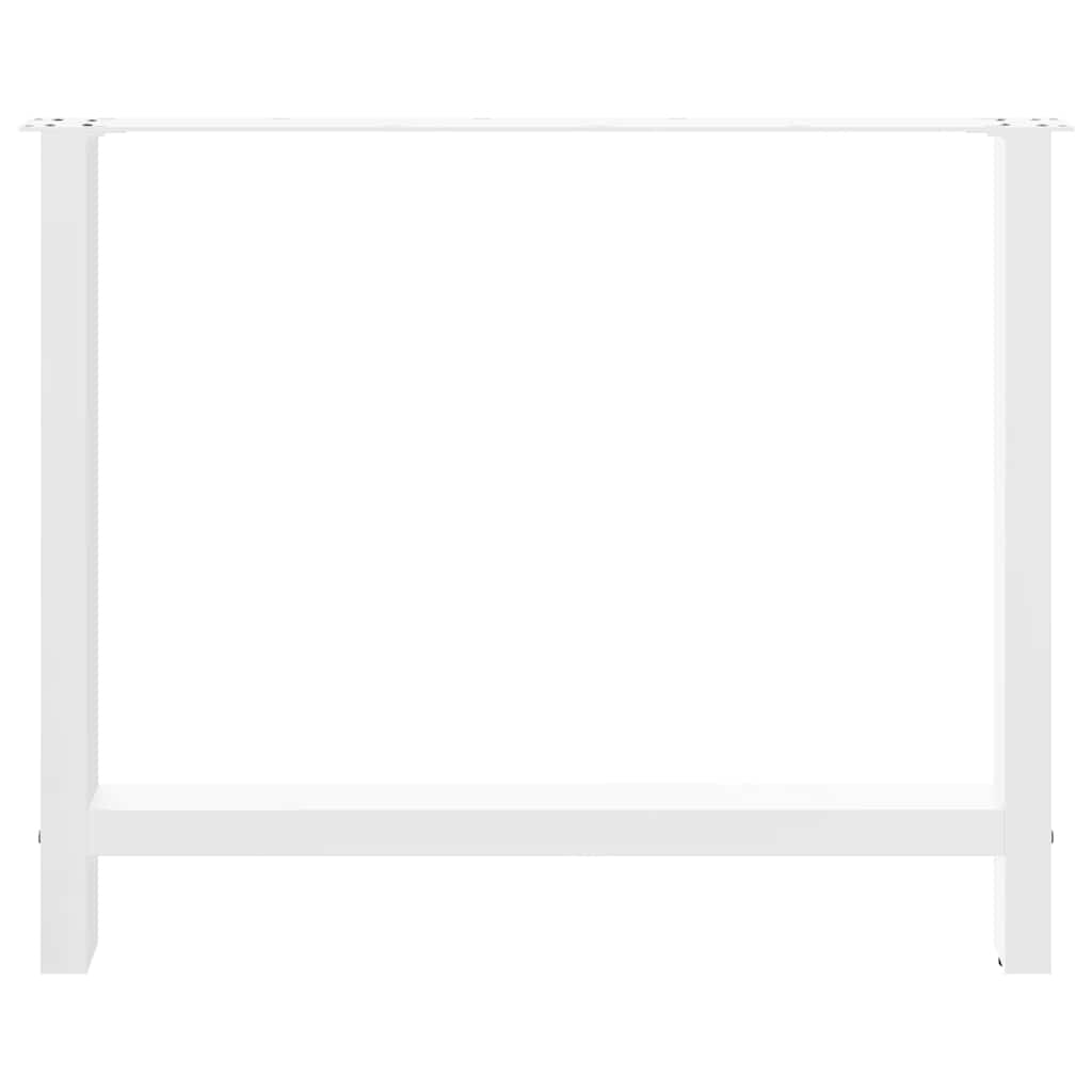 Gambe per tavolo da pranzo bianche 2 pz 100x(72-73) cm