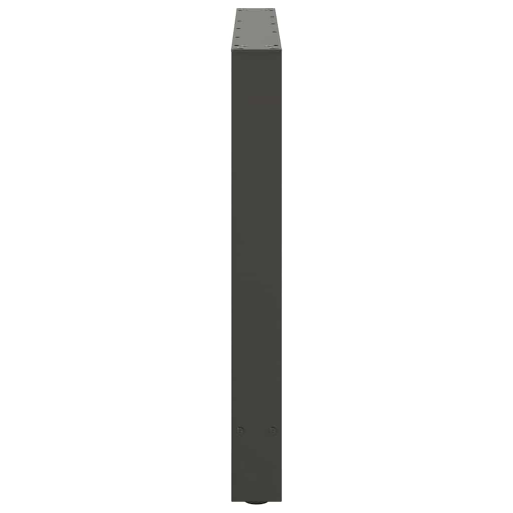 Gambe per tavolo da pranzo antracite 2 pz 100x(72-73) cm
