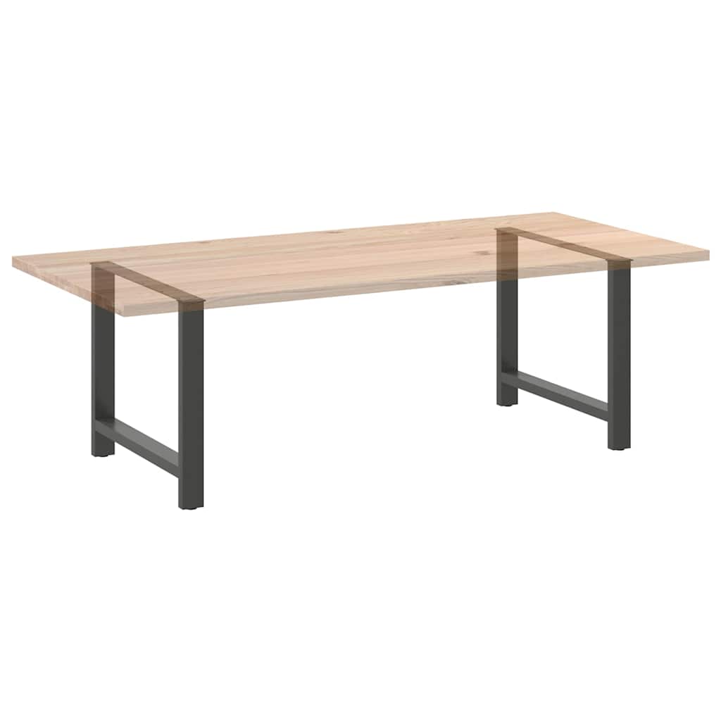 Gambe per tavolo da pranzo antracite 2 pz 100x(72-73) cm