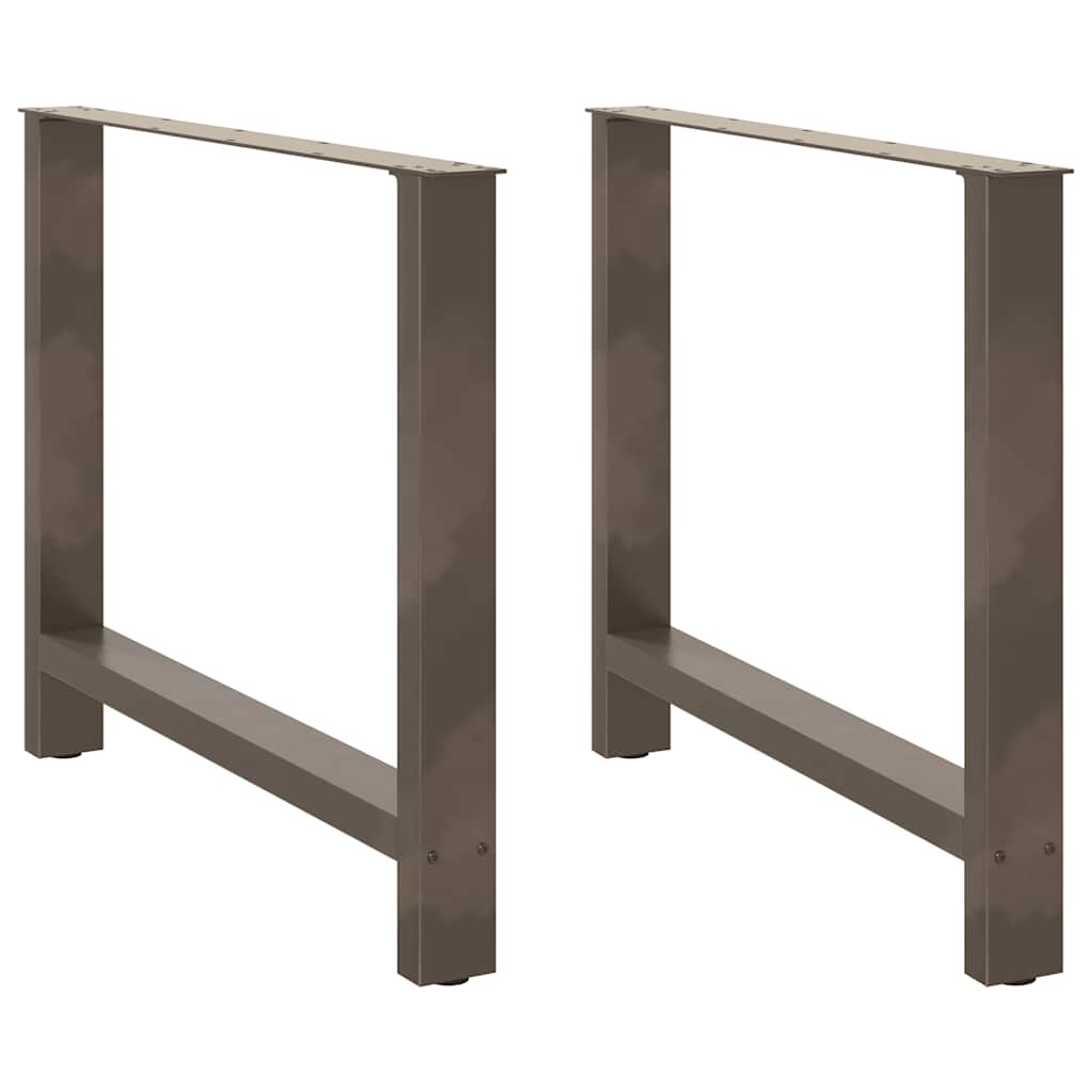 Gambe per Tavolino Naturale 2 pz 100x(72-73) cm Acciaio - homemem39